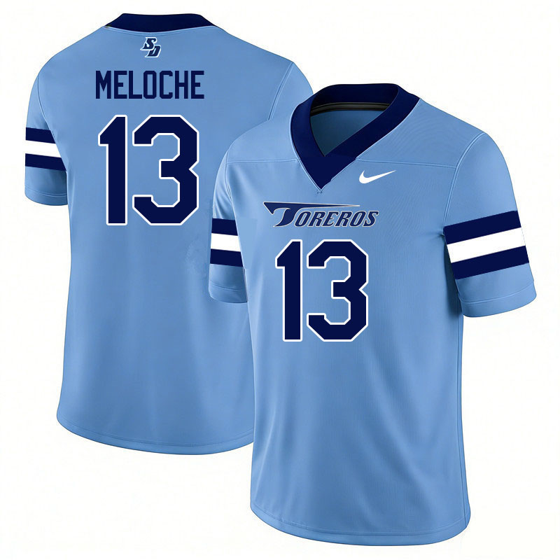 San Diego Toreros #13 Ryan Meloche College Football Jerseys,Uniforms-Light Blue